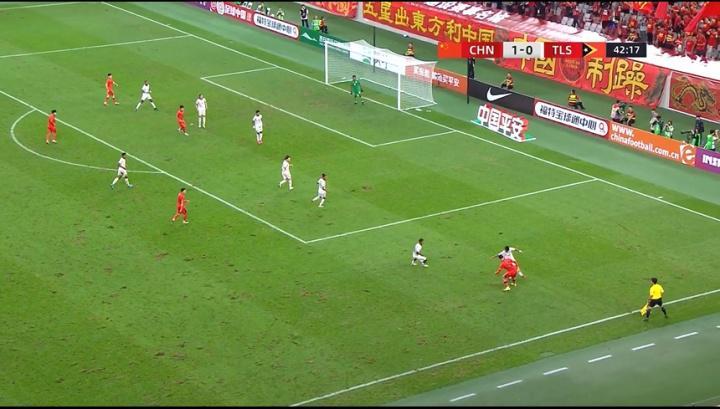 U22国足vs东帝汶比赛，有23802名观众到西安国际足球中心观战